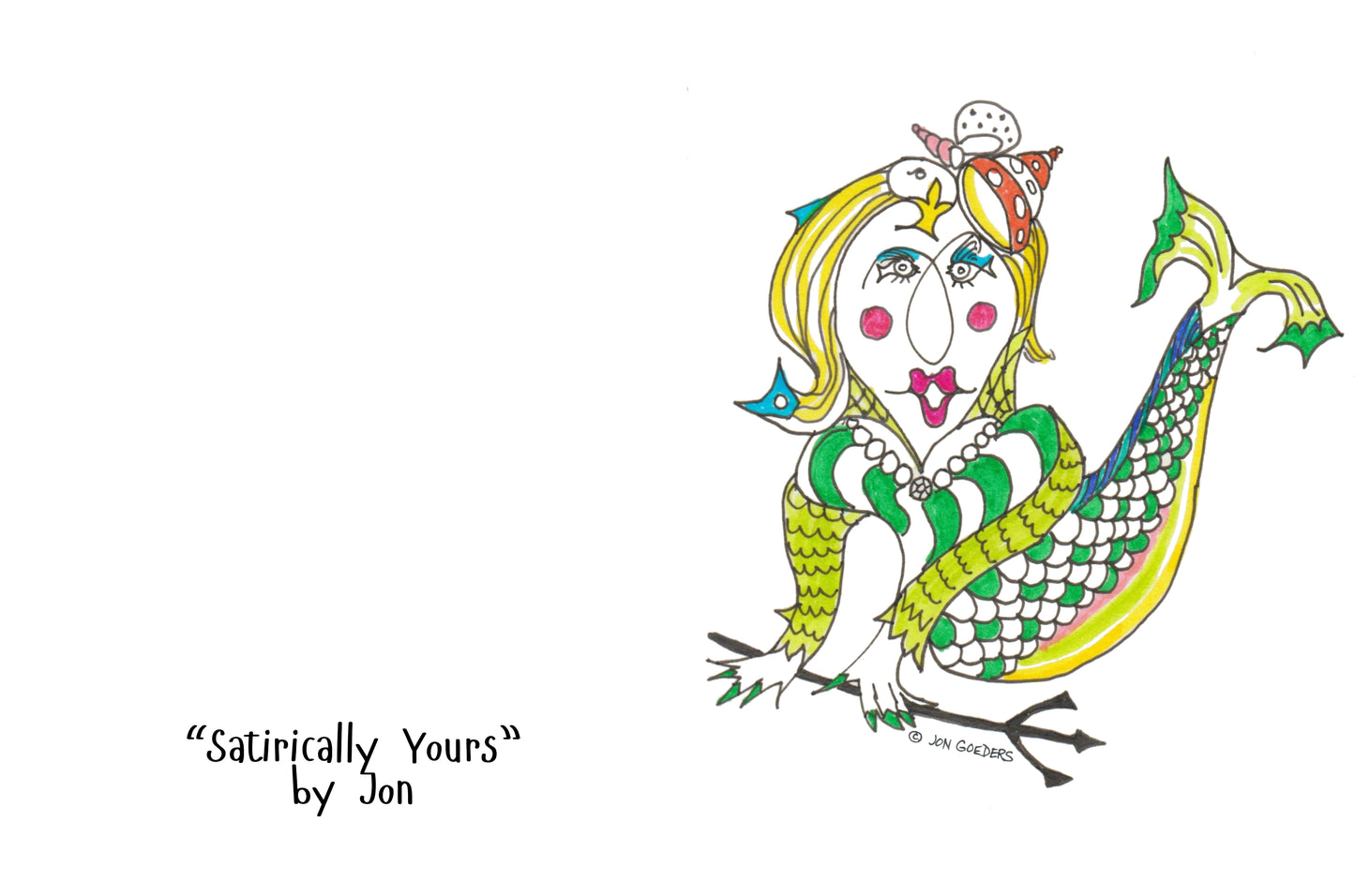 Greeting Card - Satirically Yours - Mermaid