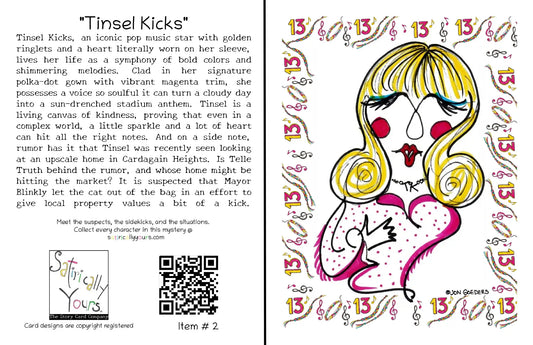 Tinsel Kicks - Greeting Card