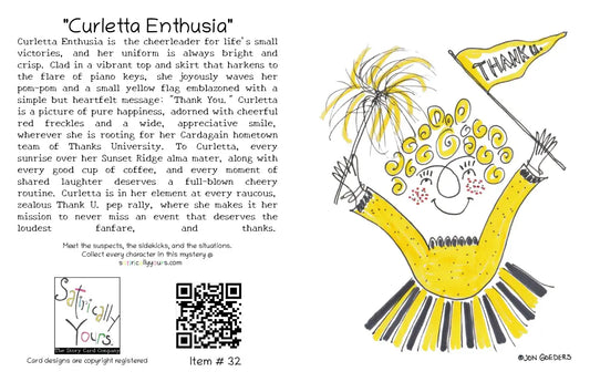 Curletta Enthusia - Thank U - Greeting Card
