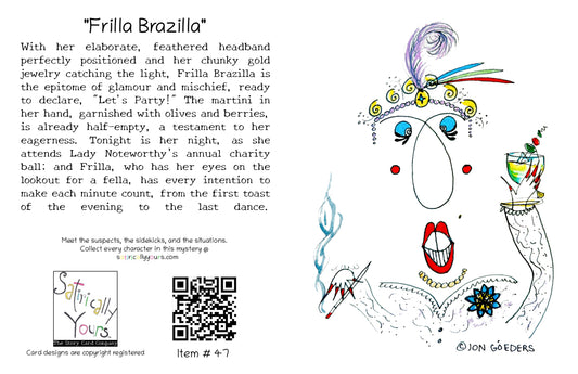 Frilla Brazilla - Let's Party! - Greeting Card