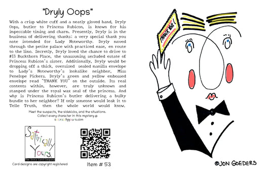 Dryly Oops - Thank You Card