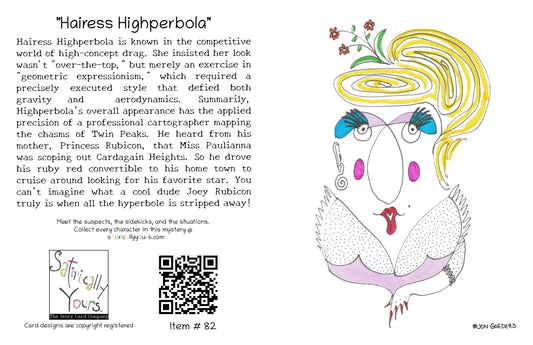 Hairess Highperbola - Greeting Card