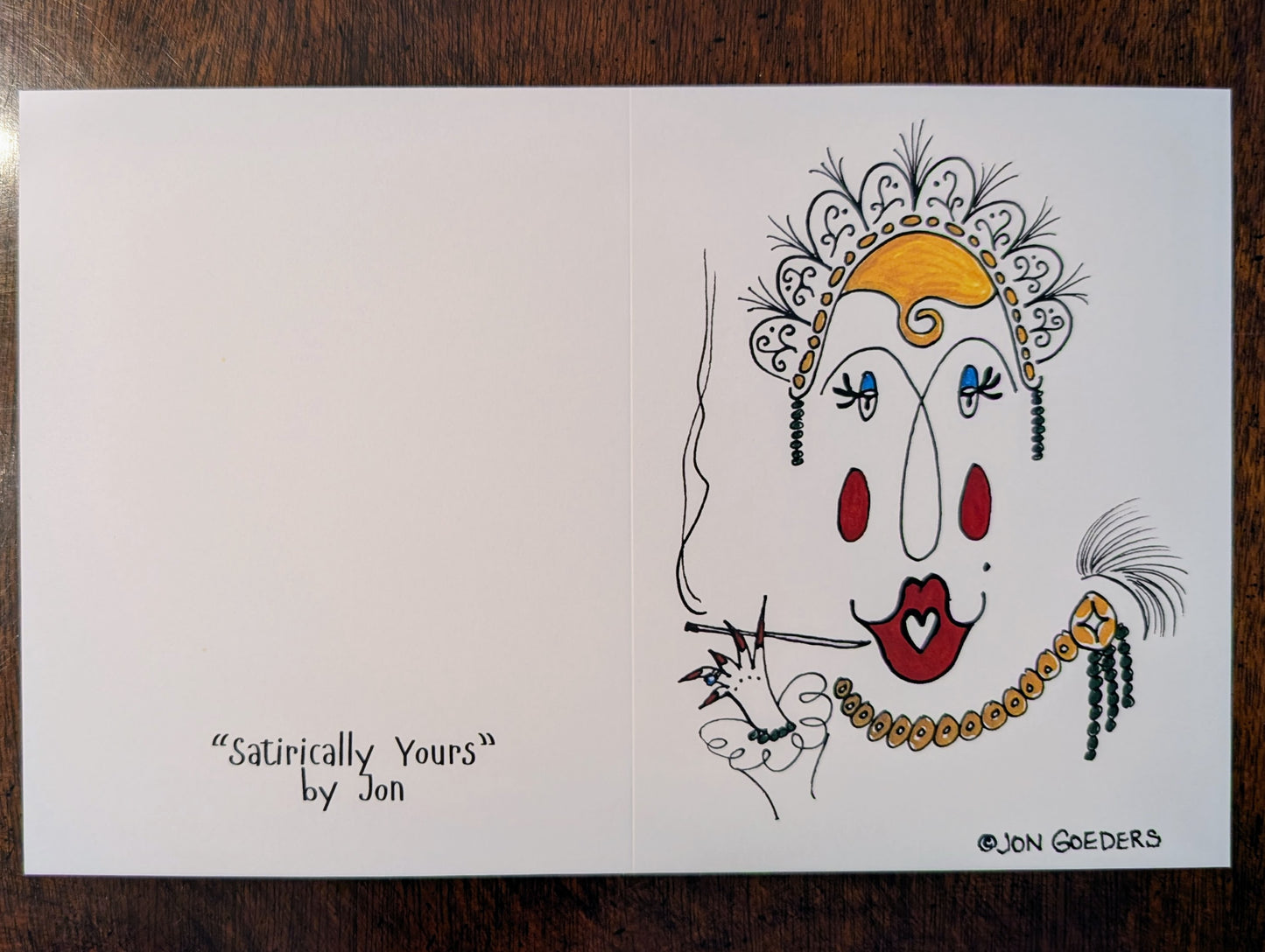 Greeting Card - Satirically Yours - High Society Greeting Card