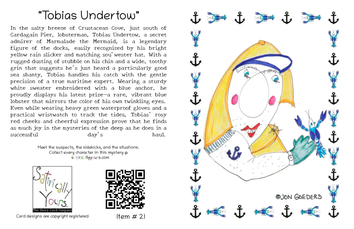 Tobias Undertow - Lobsterman - Greeting Card