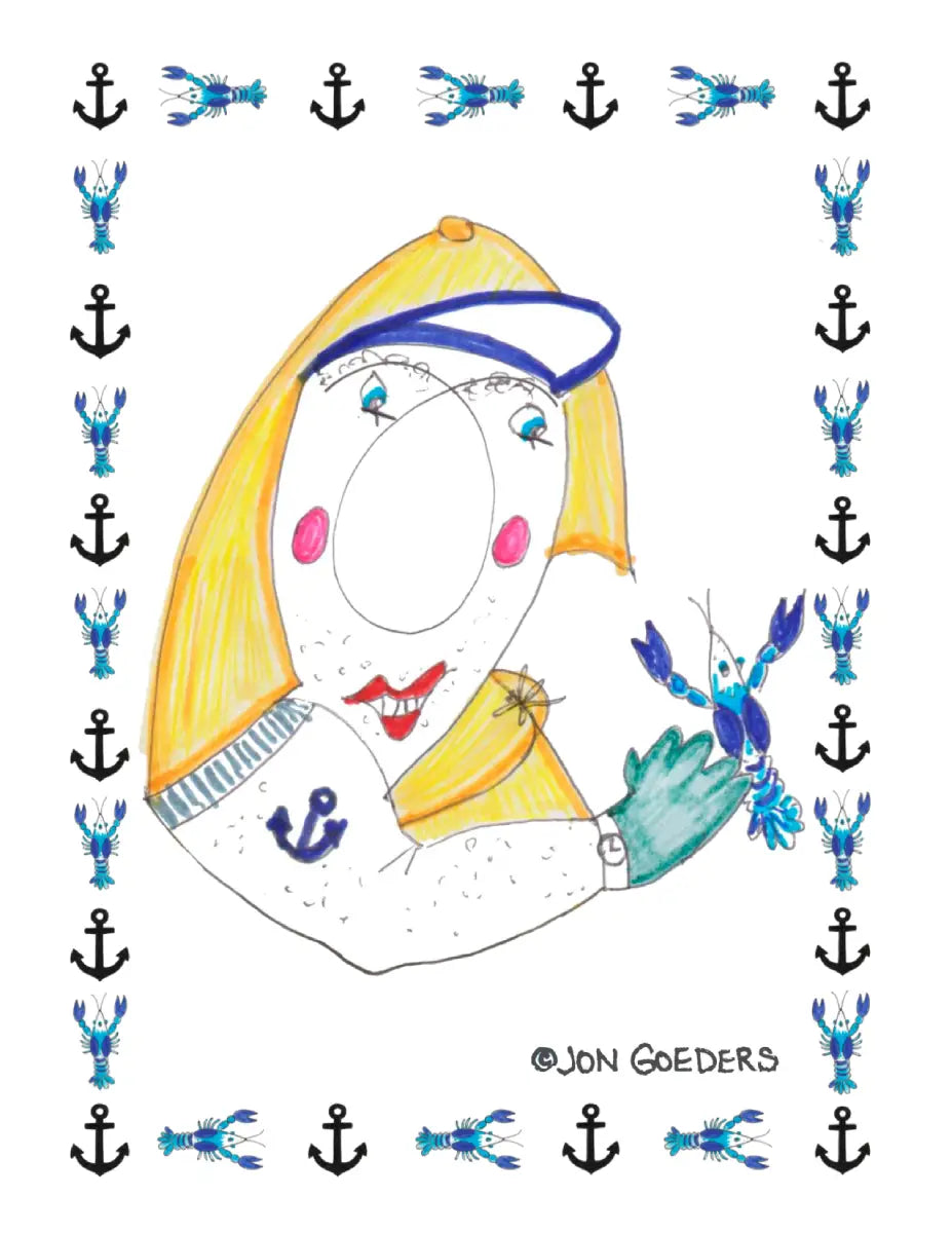 Tobias Undertow - Lobsterman - Greeting Card
