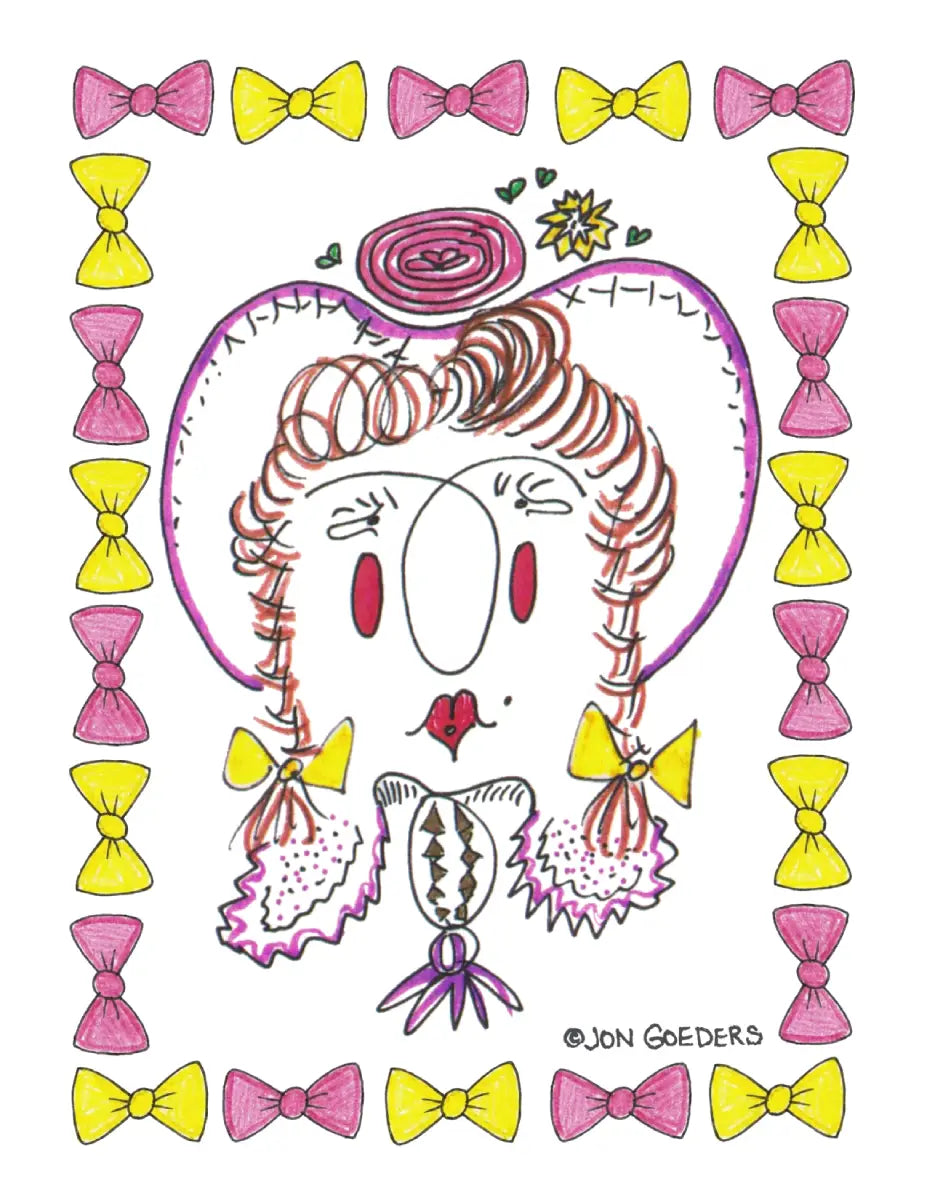 Lena Cowbella - Pink Pony Girl - Greeting Card