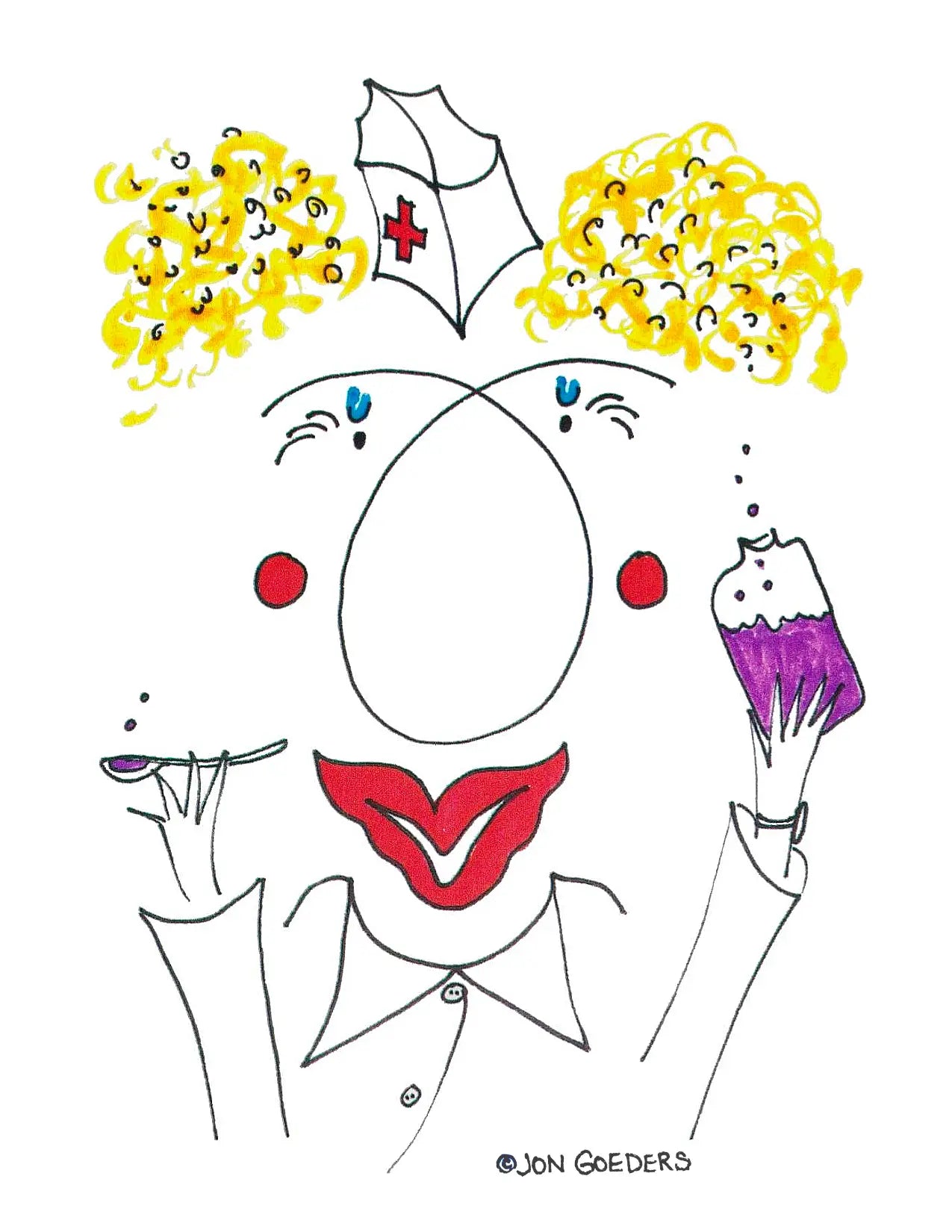 Nurse Bonnie Bubbles - Greeting Card