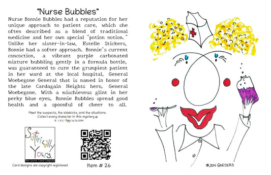 Nurse Bonnie Bubbles - Greeting Card