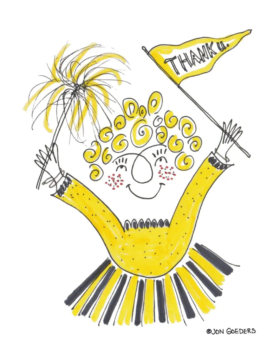 Curletta Enthusia - Thank U - Greeting Card