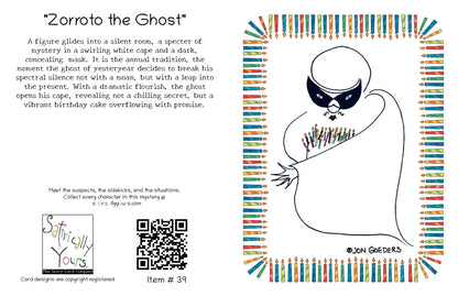 Zorroto the Ghost - Another Year Revealed - Birthday Card