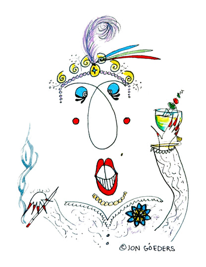 Frilla Brazilla - Let's Party! - Greeting Card