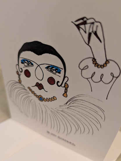Olivia Olay - Greeting Card - Original Design