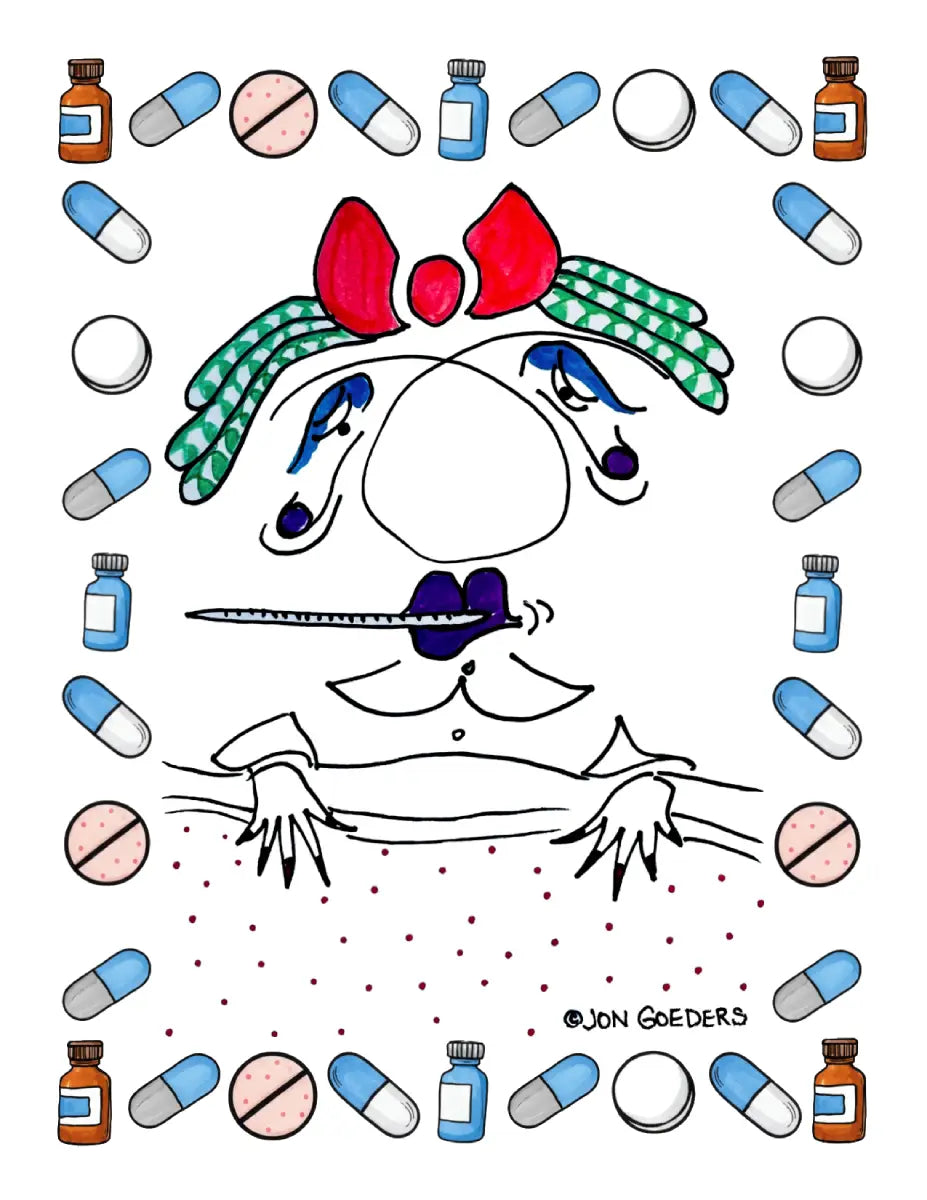 Blah-Humbug - Get Well Soon Greeting Card