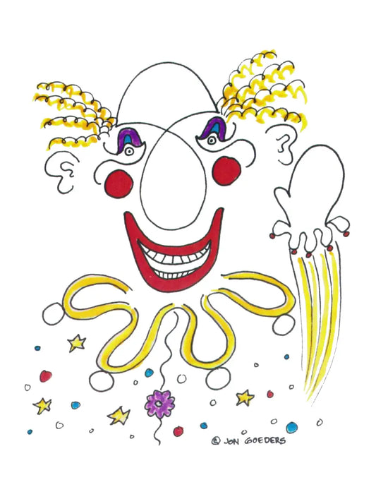 Willy Orwontee - Circus Clown - Greeting Card