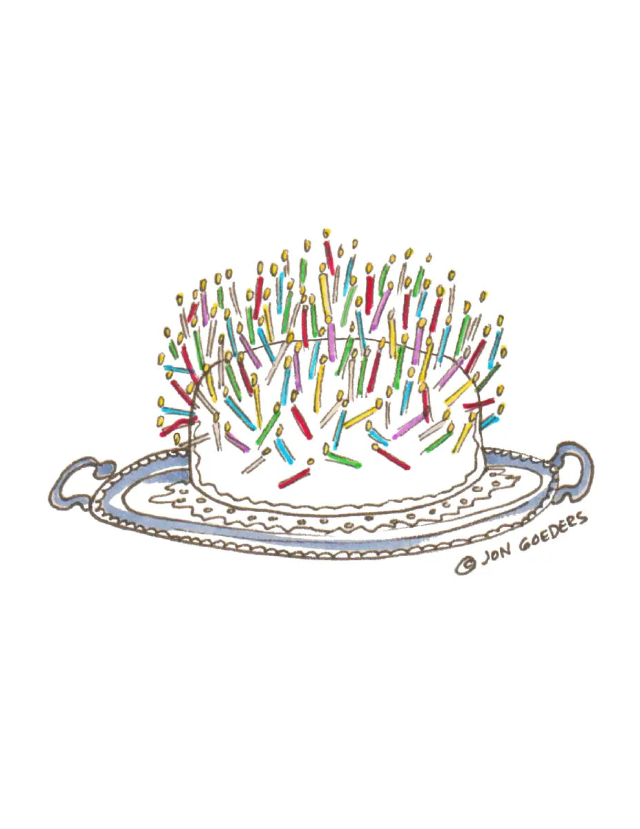 Porcupine Cake - Birthday Greeting Card