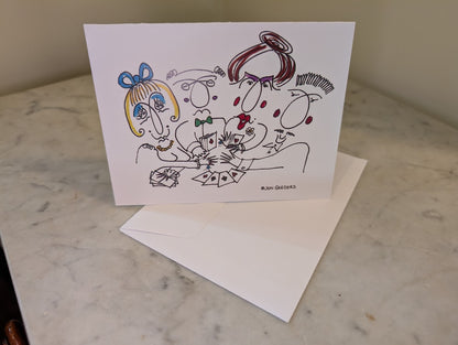 The Cards Are On The Table - Greeting Card