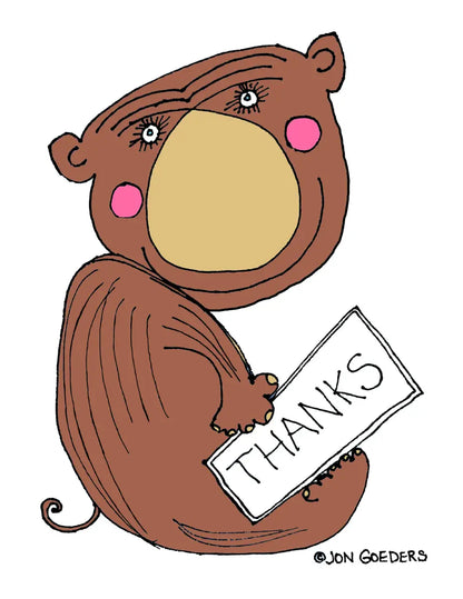 Hughmore the Monkey - Greeting Card