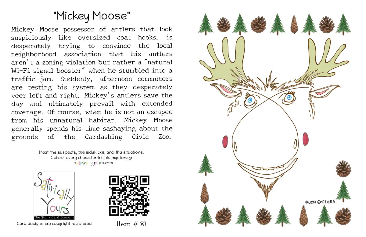 Mickey Moose - Greeting Card