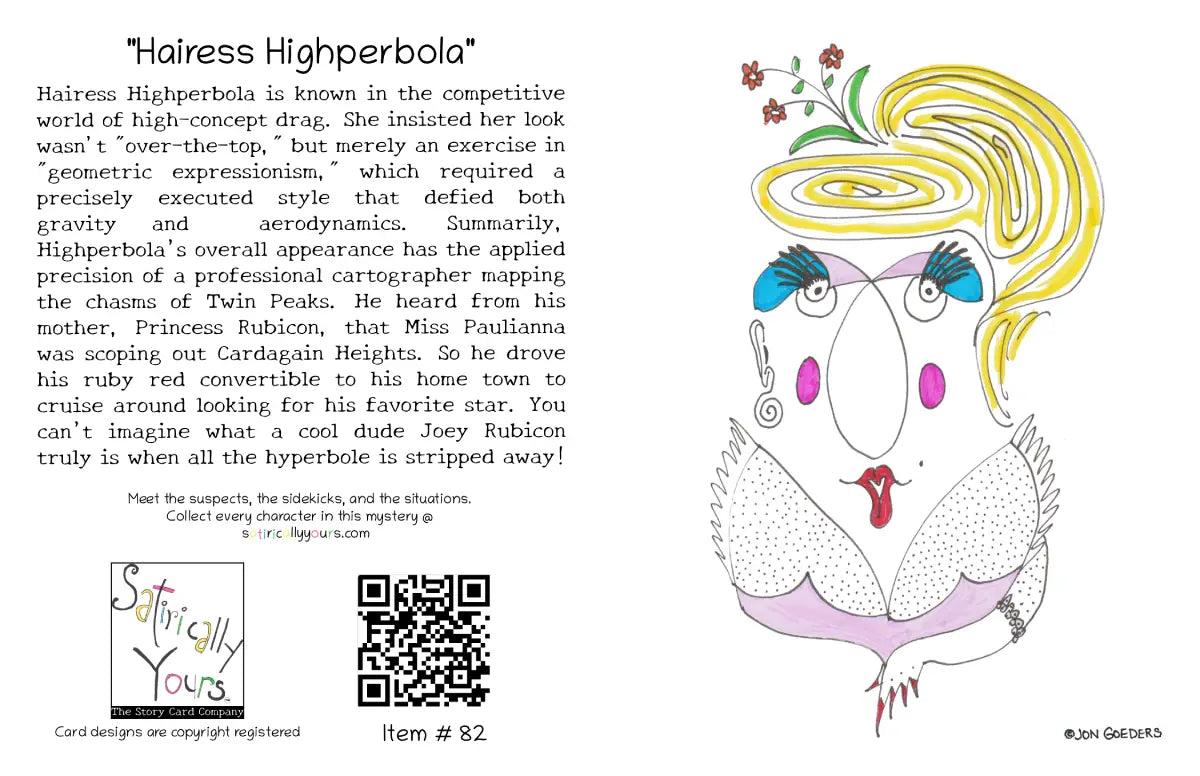 Hairess Highperbola - Greeting Card