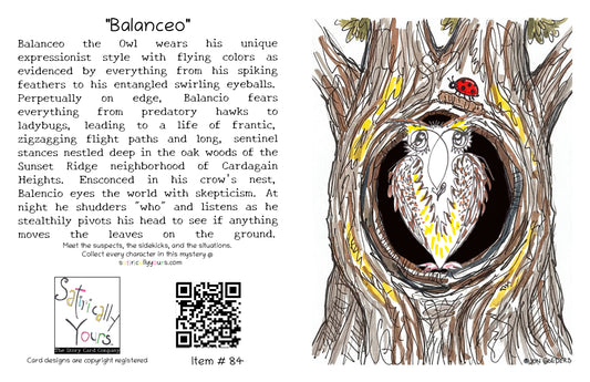 Balanceo the Owl - Greeting Card