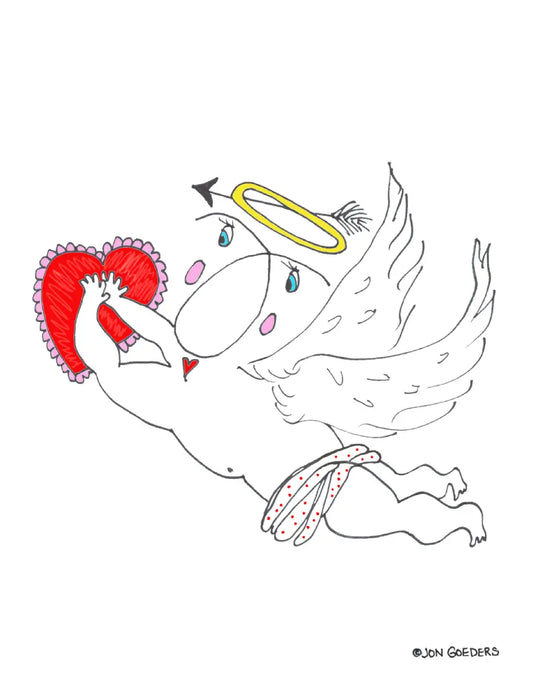 Caleb the Cupid - Greeting Card
