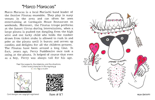 Maximo Maracas - Greeting Card
