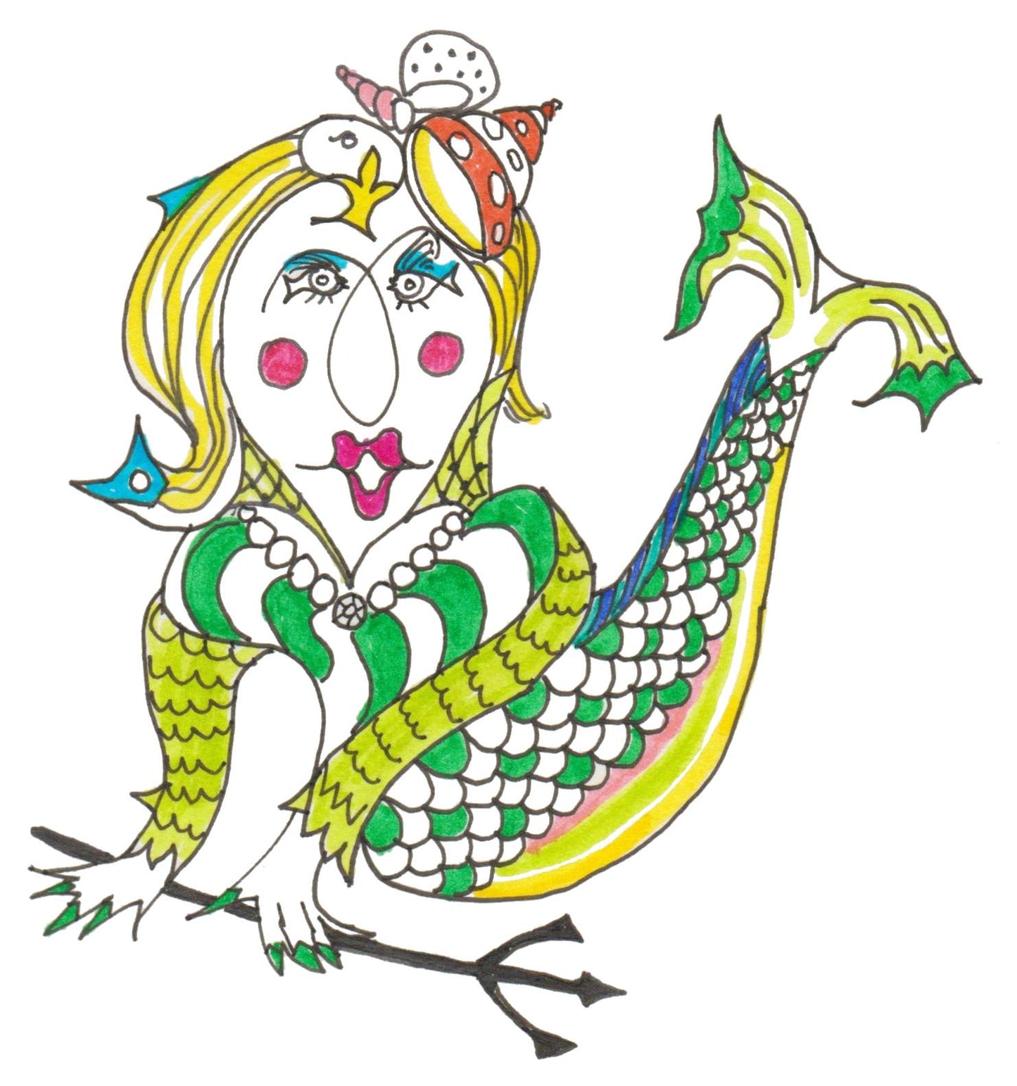 Greeting Card - Satirically Yours - Mermaid