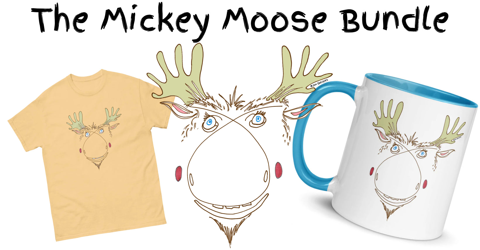 The Mickey Moose Bundle - Tee, Mug, Greeting Card