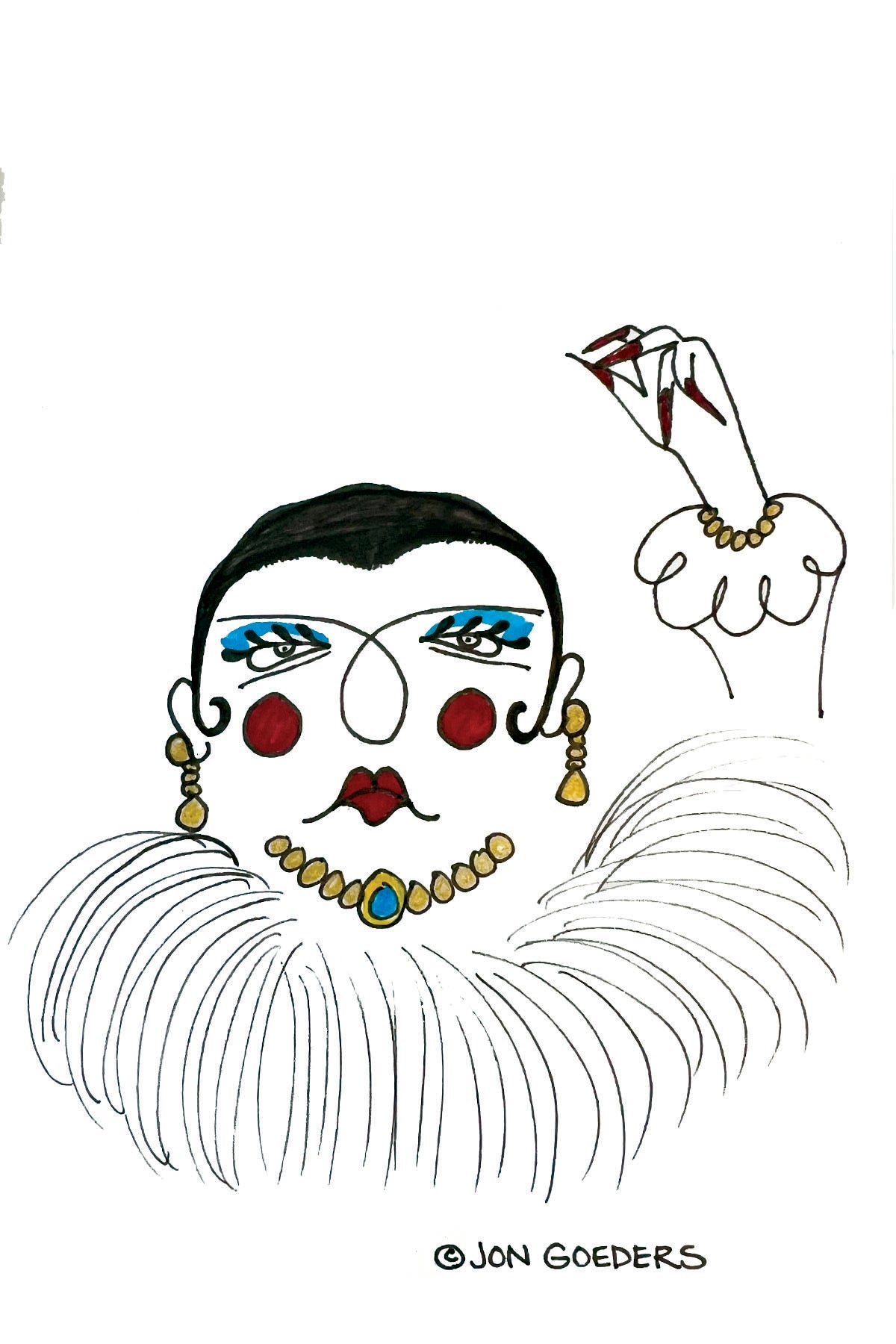 Olivia Olay - Greeting Card - Original Design