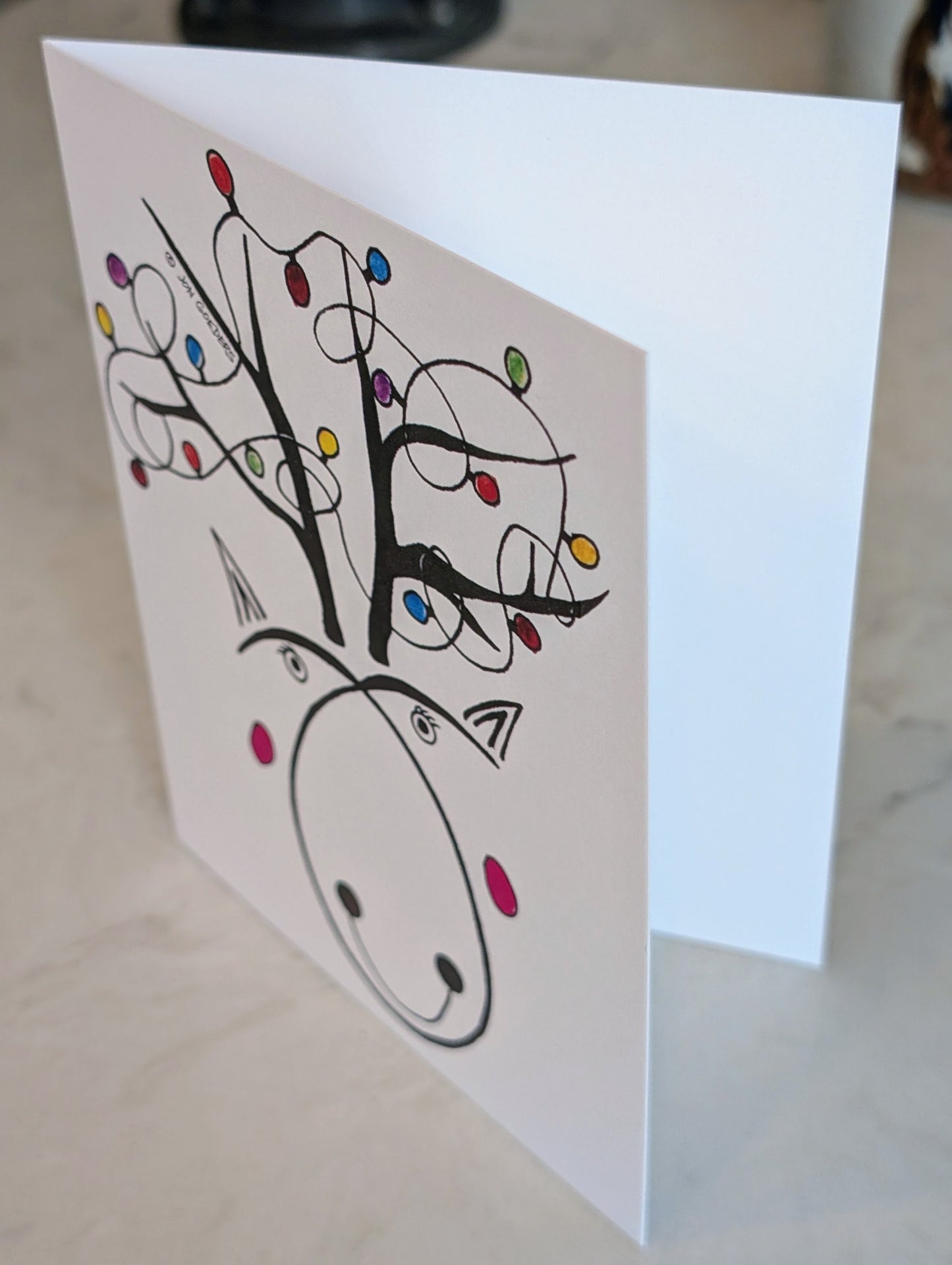 Greeting Card - Satirically Yours - Reindeer Holiday Card