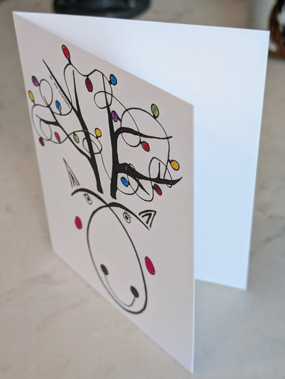 Greeting Card - Satirically Yours - Reindeer Holiday Card