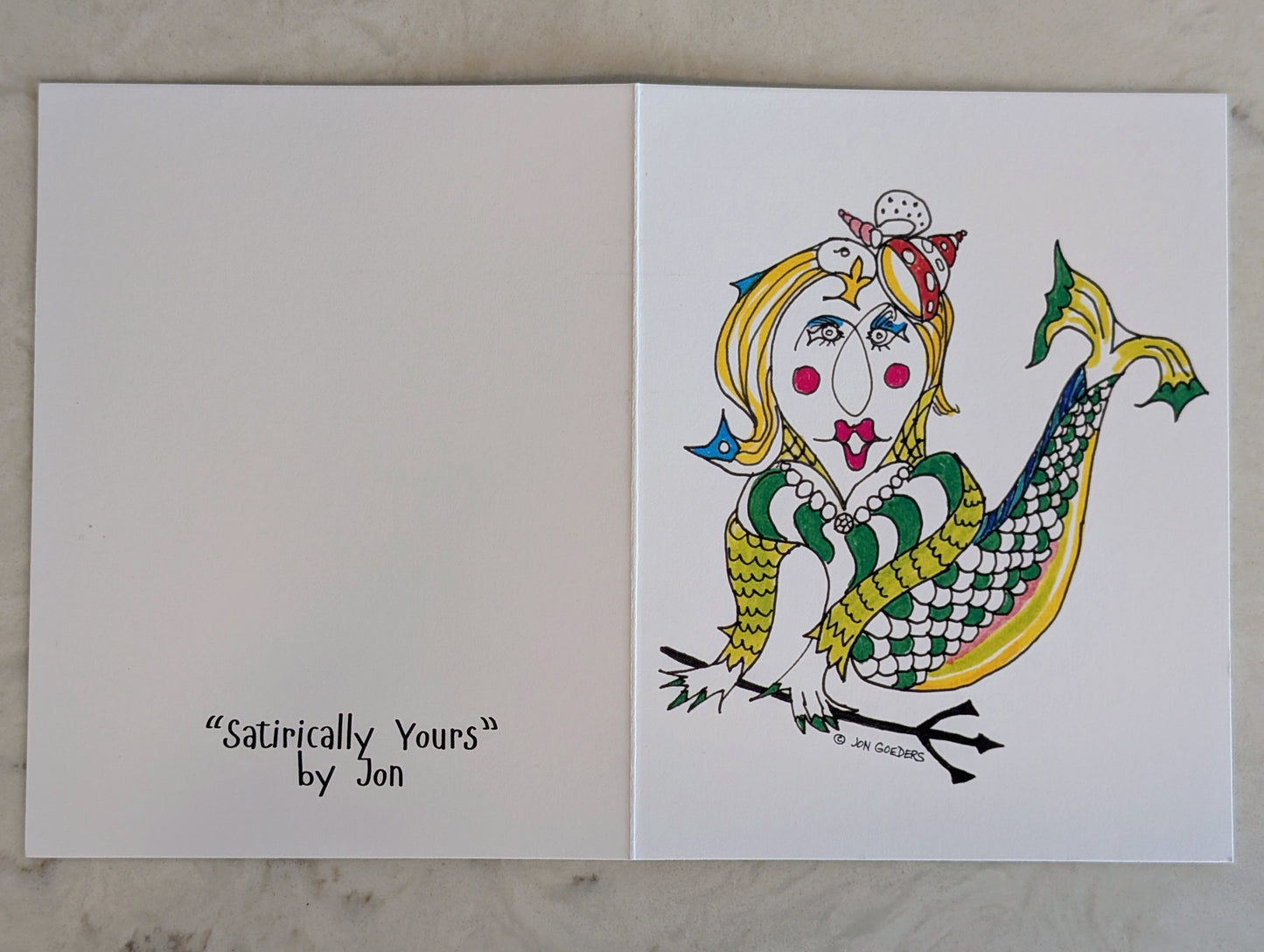 Greeting Card - Satirically Yours - Mermaid