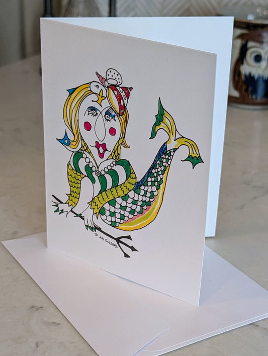 Greeting Card - Satirically Yours - Mermaid