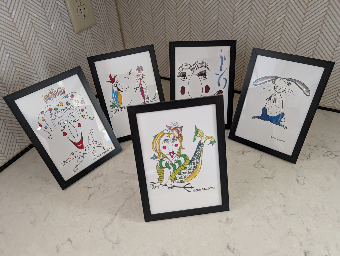 Birthday Jester - Framed and Printed Art