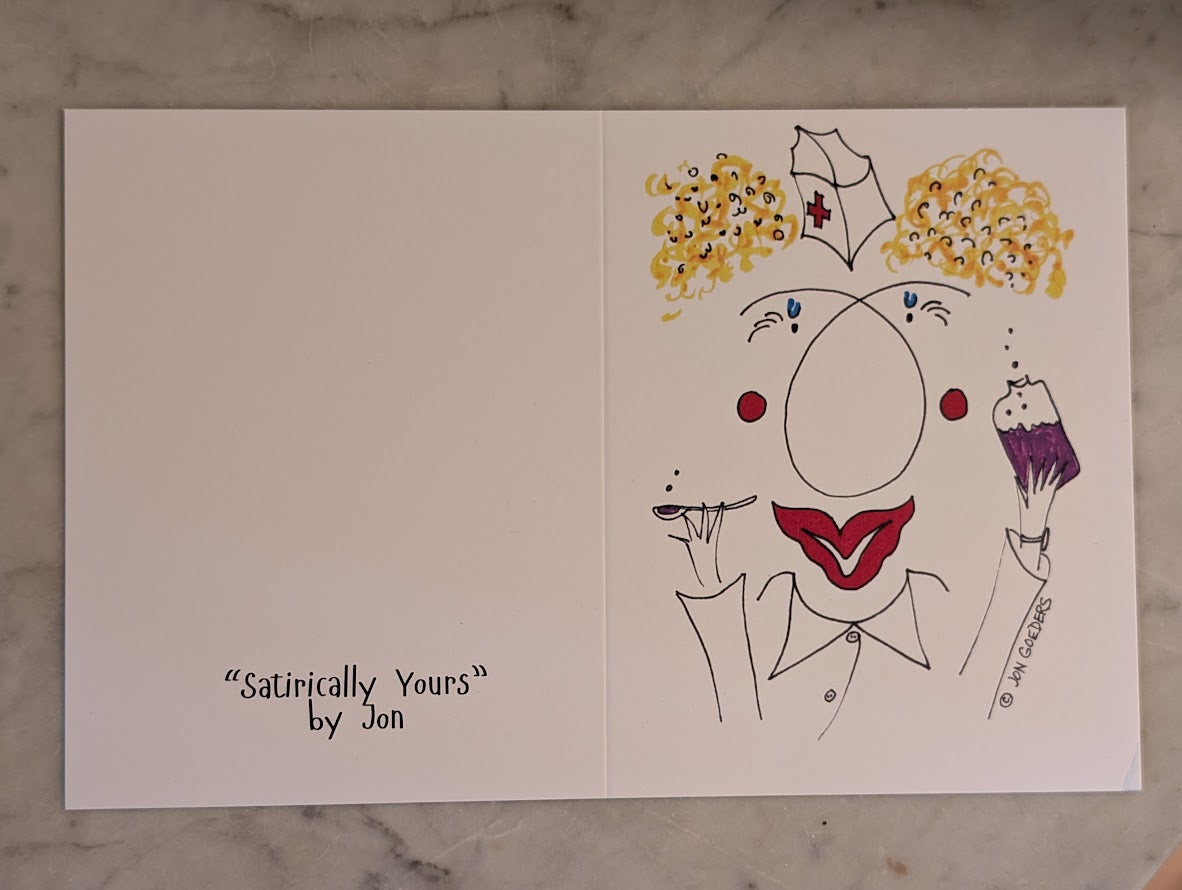 Nurse Bonnie Bubbles - Greeting Card